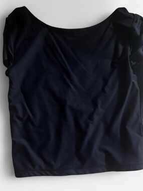 Classic Women's Navy Blue Backless Shirt